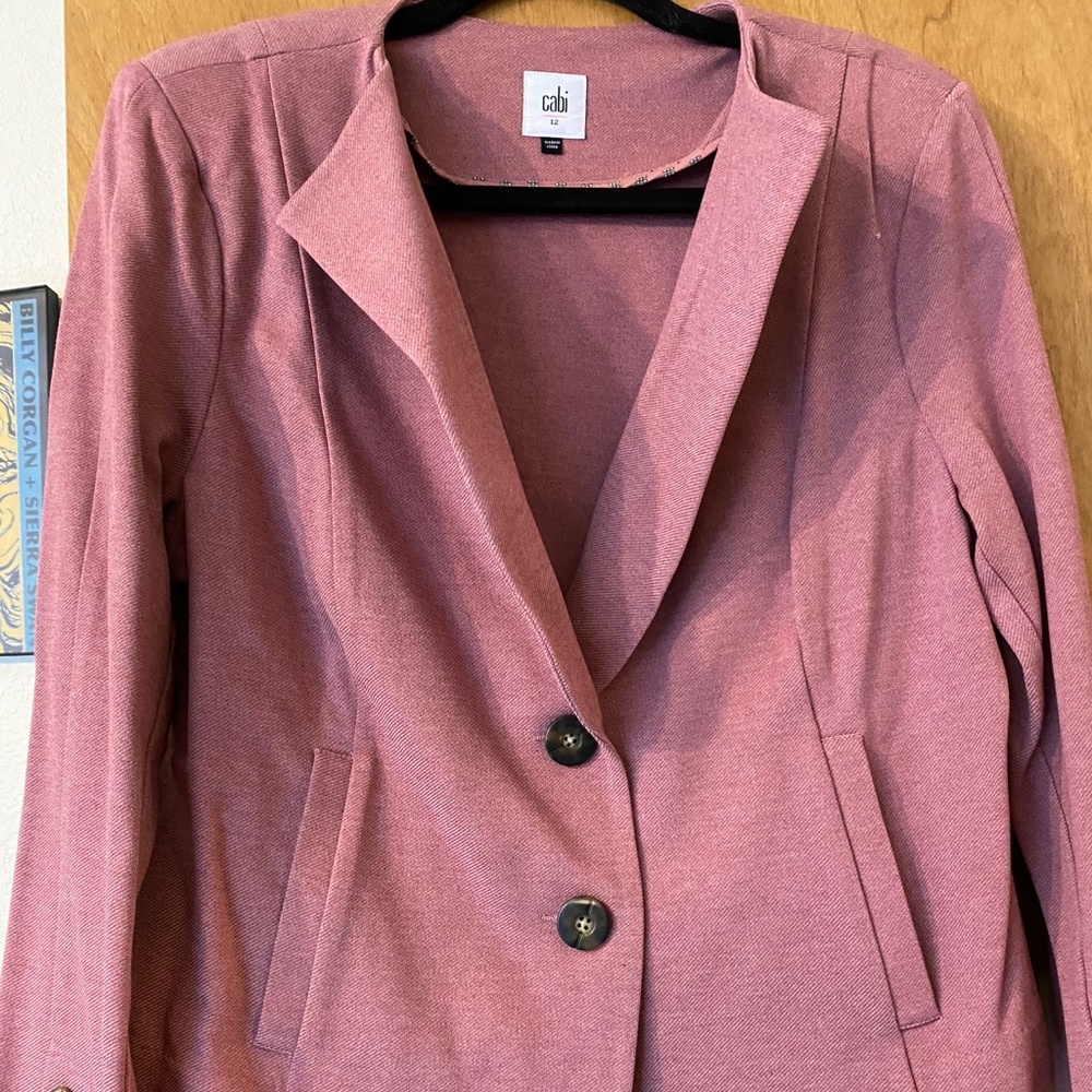 Cabi red knit blazer